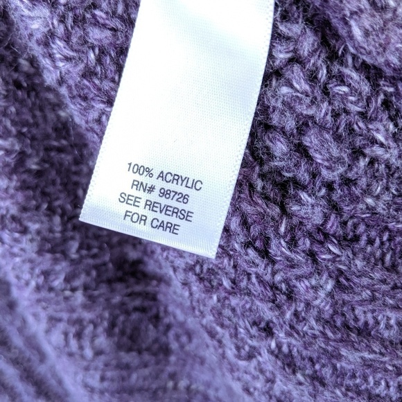 Sonoma Life & Style Purple Knit Sweater - Picture 5 of 5